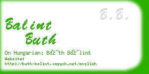 balint buth business card